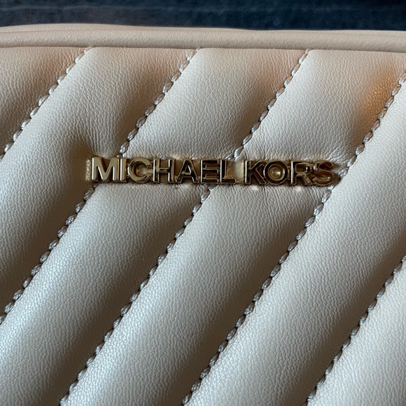 Michael Kors Beige Mini Oval Camera Crossbody - Picture 3 of 3